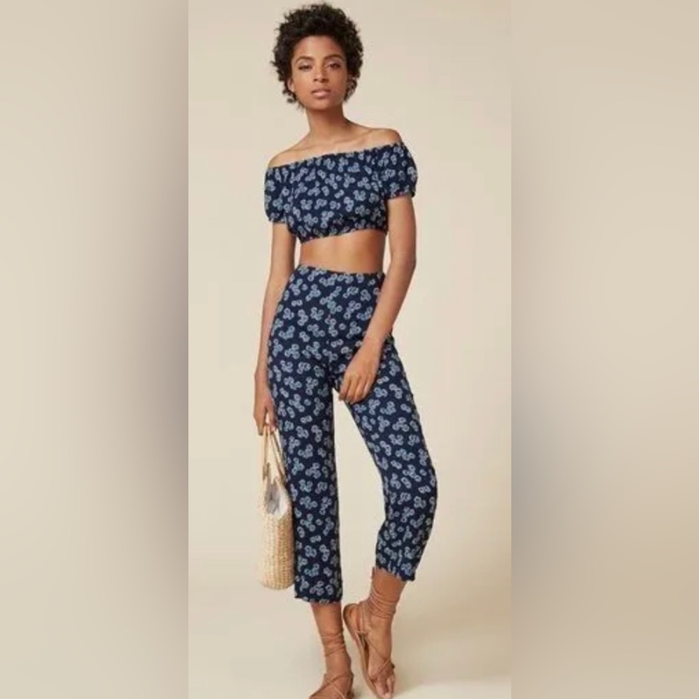 Reformation Annabelle Two Piece Floral Set size 4